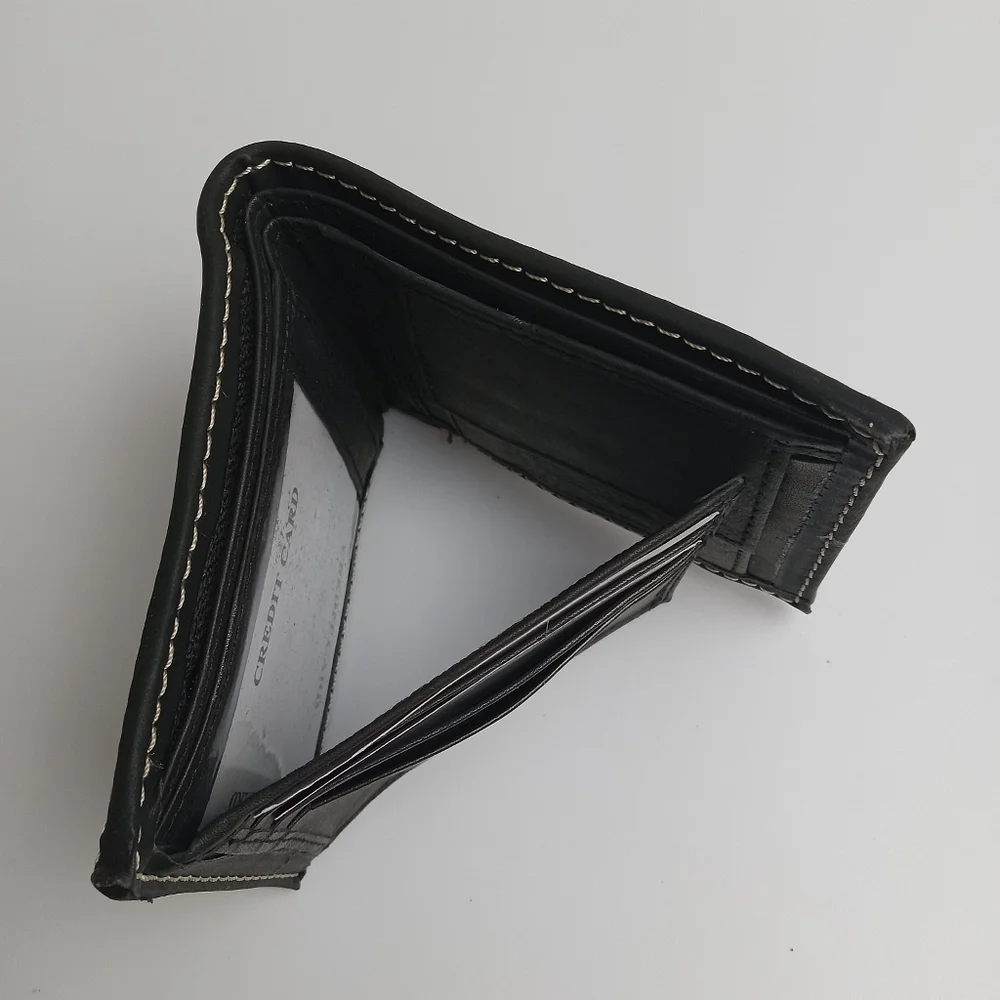 Men's Western Wallet Genuine Leather Hand Crafted Bifold Cowboy Rodeo Wallet‎